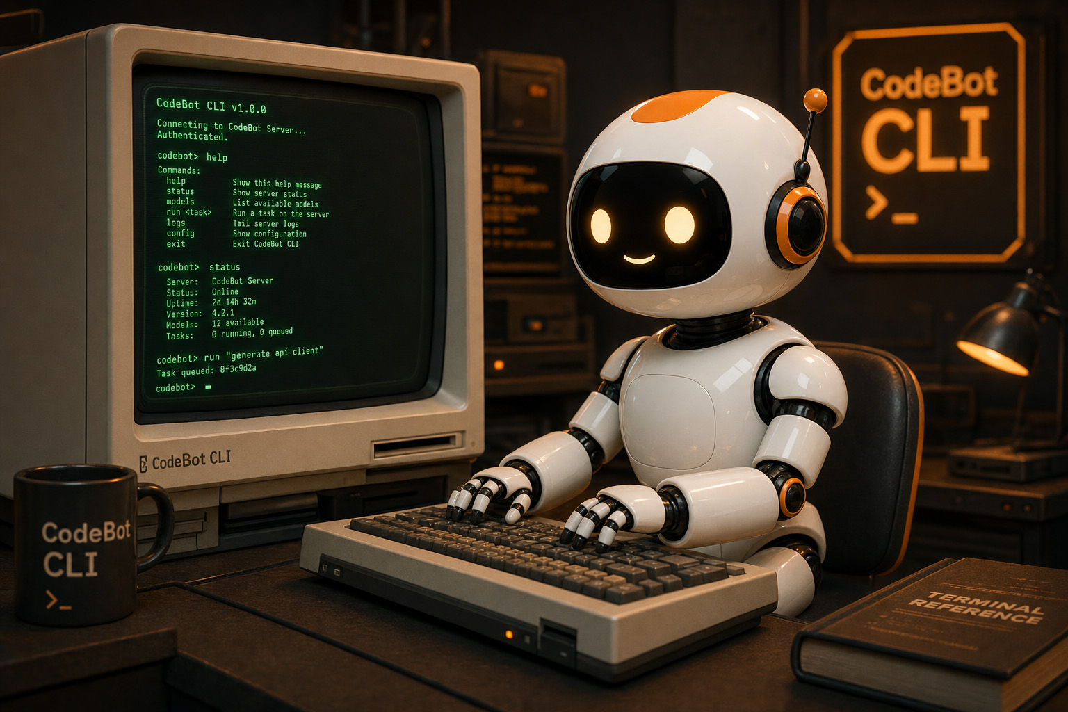 CodeBot CLI connected to CodeBot Server